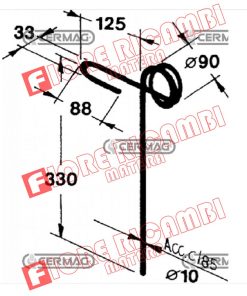 55471 - DENTE STRIGLIATORE D. 10  L 330