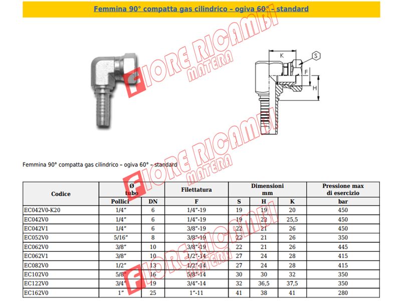 EC062V1 - F.90°Comp. 1/2 GAS/DP X T.3/8