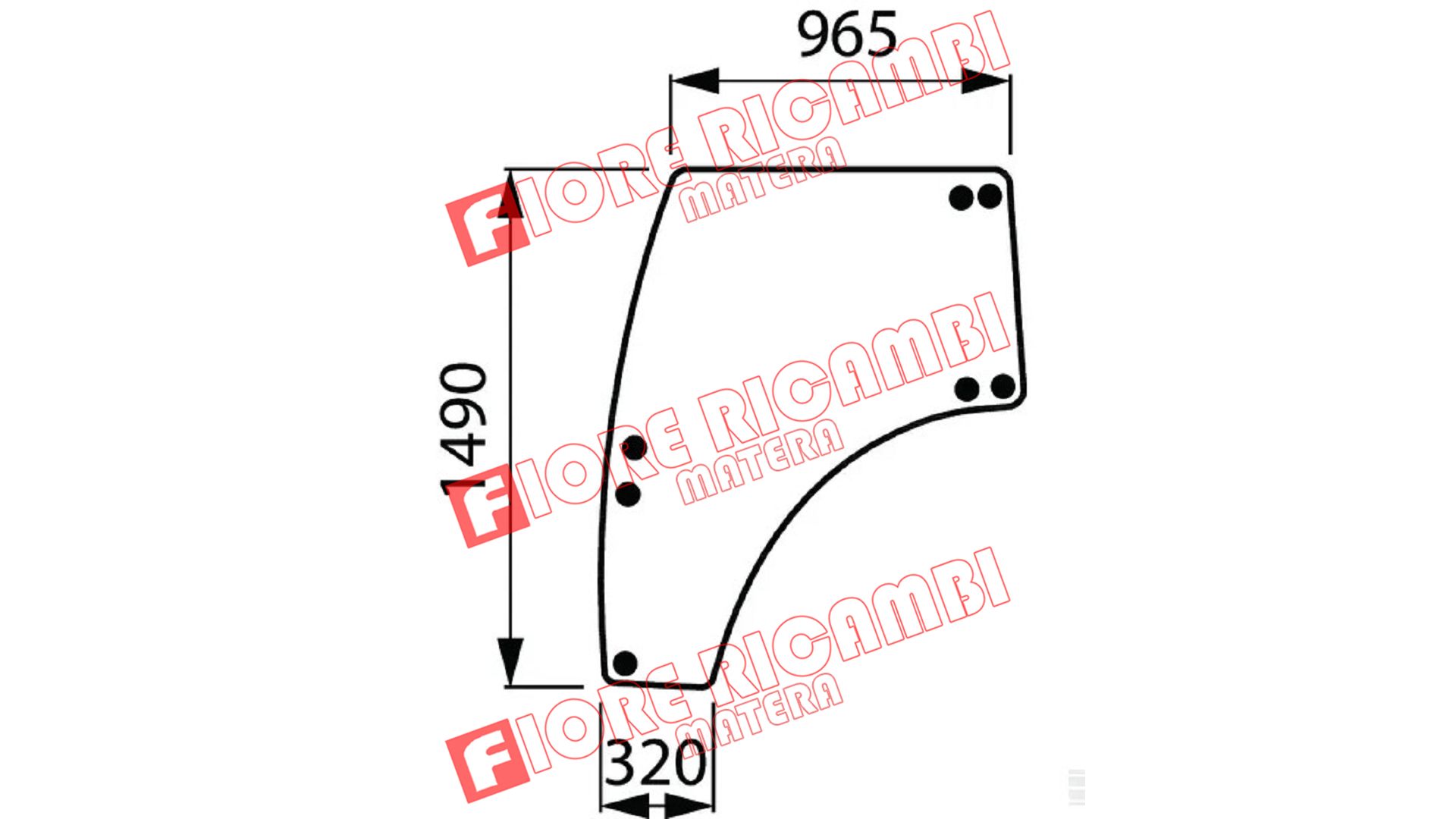 3674696M1 - VETRO PORTIERA SX