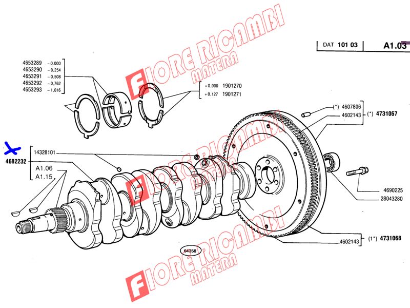 4682232 - ALBERO MOTORE USATO ORIGINARE