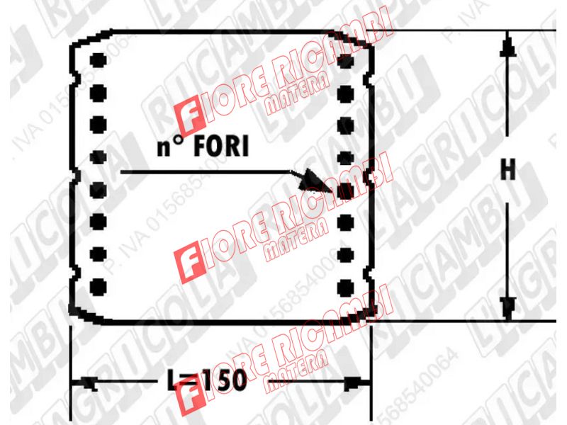 66.222 SPEZZONE FORATO Cinghia 120 (Lungh. 150) <3108444