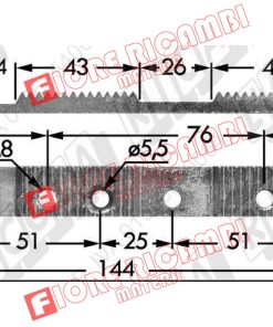 45089 - TESTA DI LAMA 3  PER MF.BCS-GRILLO