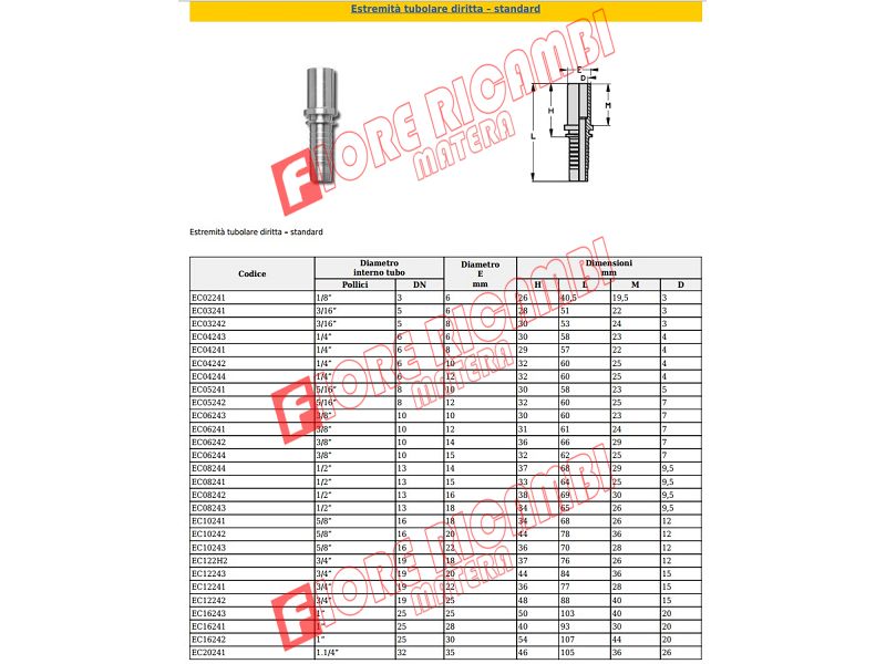 EC08243 - COD/P. F.E. SL DIA 18 X T.1/2