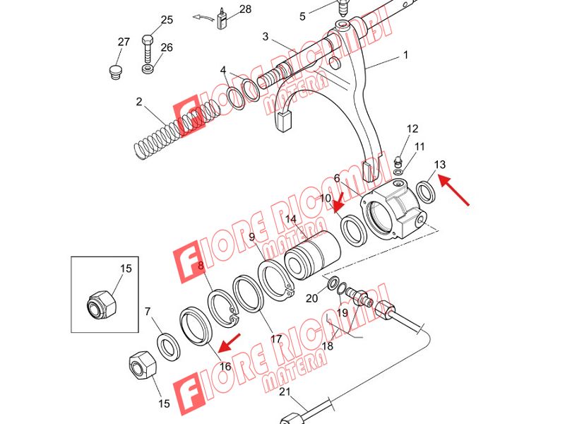 KIT 3015007X1 KIT GUARNIZIONE INNESTO BLOCCAGGIO DIFFERENZIALE LANDINI