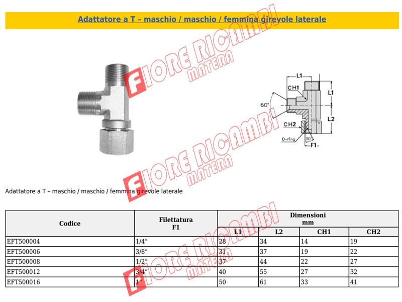 EFT500012.1 ADATT. A L M+M+F.GIR. 3/4 GAS/DP