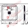 58.781 COLTELLO QUADRO/87x87 per CARRO MISCEL.