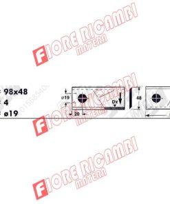68.068 - LAMA Dx  98x48x4 foro 19  FELLA-G.S.-B.C.S.   (121713)