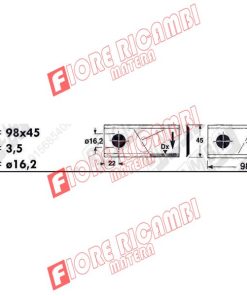 68.076 - LAMA DX. 98X45X3 FORO 16 KUN FORT