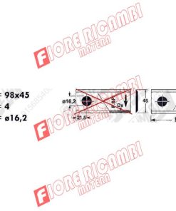 68.077-2 - (AD ESAUR.)  LAMA Sx  98x45x4 FORT-MORRA  (R.Orig.009432/3)