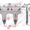 74.001 - DENTE DOPPIO FORO 5,5 X GS