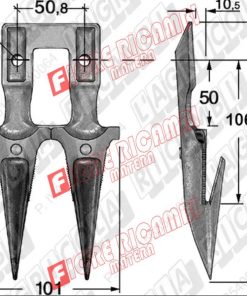 45127 - DENTE DOPPIO SEMIFITTO BARRA F.GASP 20800040
